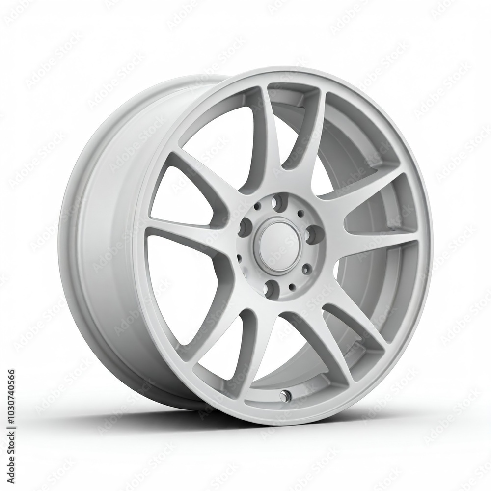 Obraz premium car wheel isolated on white