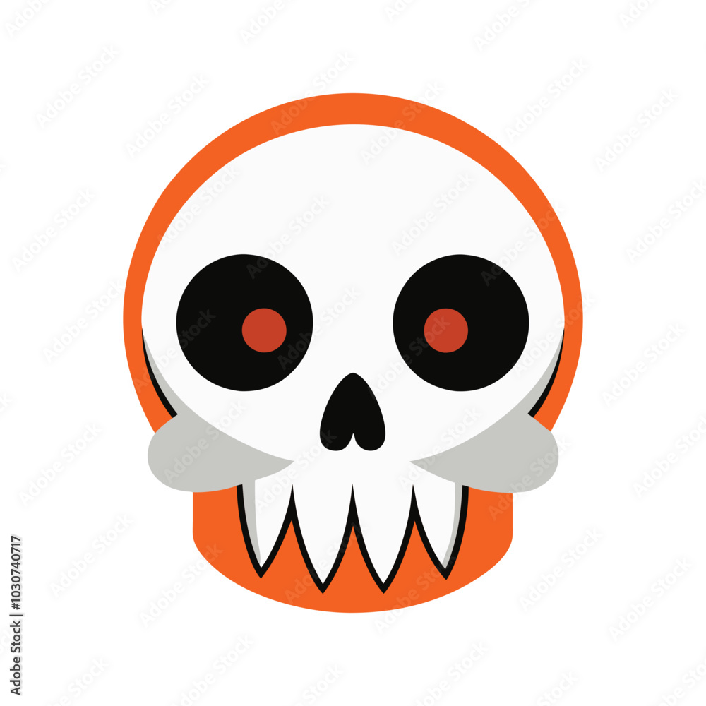 Fototapeta premium Spooky Halloween Skull with Eerie Details