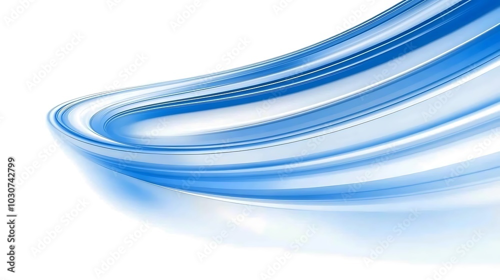 Abstract blue wave on white background. Abstract blue wave on white background.