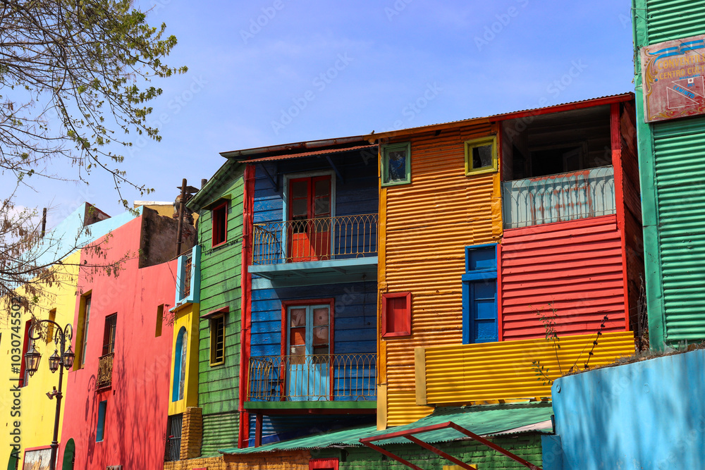 Fototapeta premium traditional postcard of La Boca neighborhood