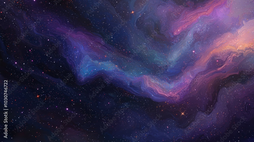 A swirling nebula with vibrant pink, blue, and purple hues against a backdrop of twinkling stars. A swirling nebula with vibrant pink, blue, and purple hues against a backdrop of twinkling stars.