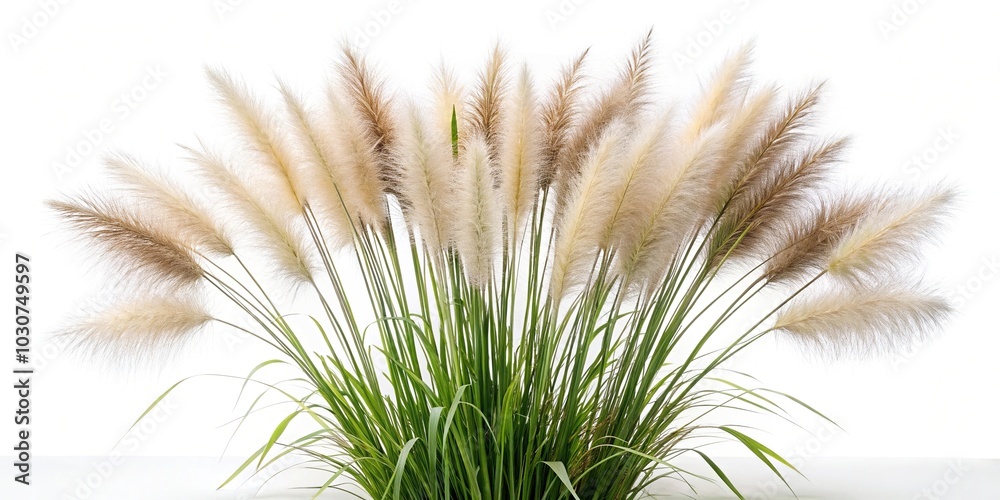 Fototapeta premium Isolated ornamental grass on white background