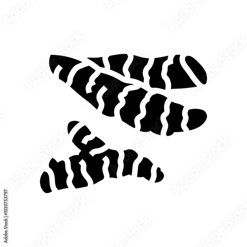 turmeric root ayurvedic herb glyph icon vector. turmeric root ayurvedic herb sign. isolated symbol illustration