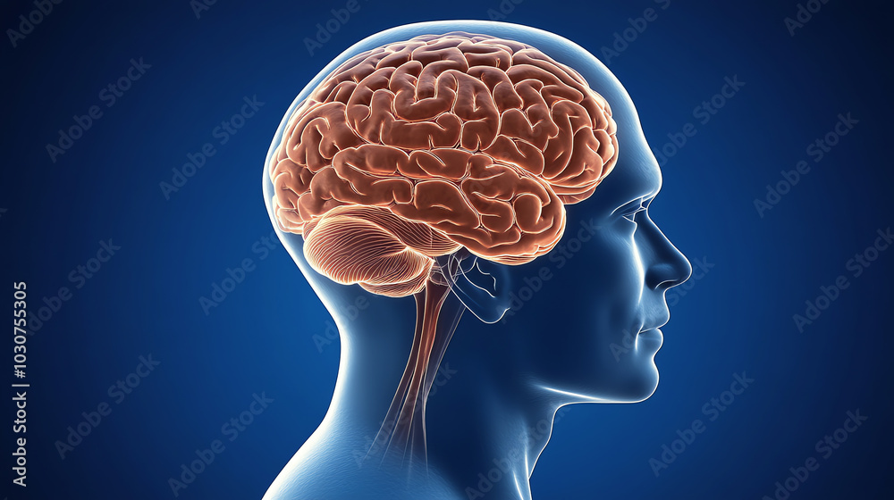 brain illustration, AI generated brain illustration, AI generated
