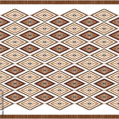 Obraz na płótnie Thai ethnic traditional seamless pattern on background. w salonie