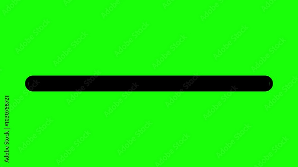 black loading bar animation with green screen background. Loading animation	
