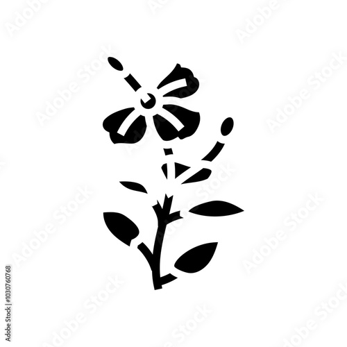 hibiscus ayurvedic herb glyph icon vector. hibiscus ayurvedic herb sign. isolated symbol illustration