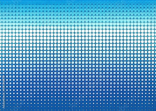 Minimalist Halftone Dots Pattern in Blue and White for Sporty Pop Art Aesthetic