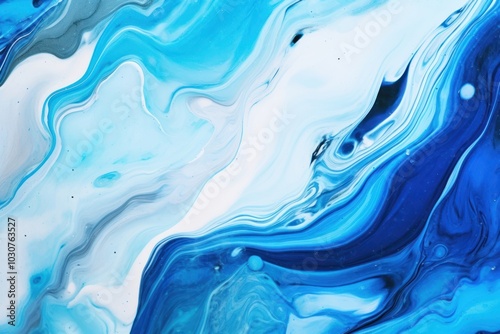 Blue liquid abstract marble backgrounds blue art.