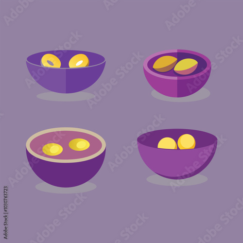 
A bowl is a round, deep dish typically used for holding food or liquids. It's versatile in size and material, commonly made from ceramic, glass, or metal. Bowls are used for serving soups, cereals, s