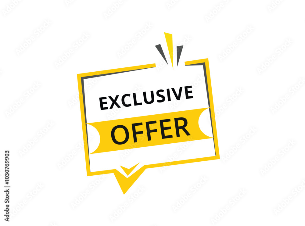 Exclusive offer banner, web element advertising design. announcement graphic vector. Exclusive offer banner, web element advertising design. announcement graphic vector.