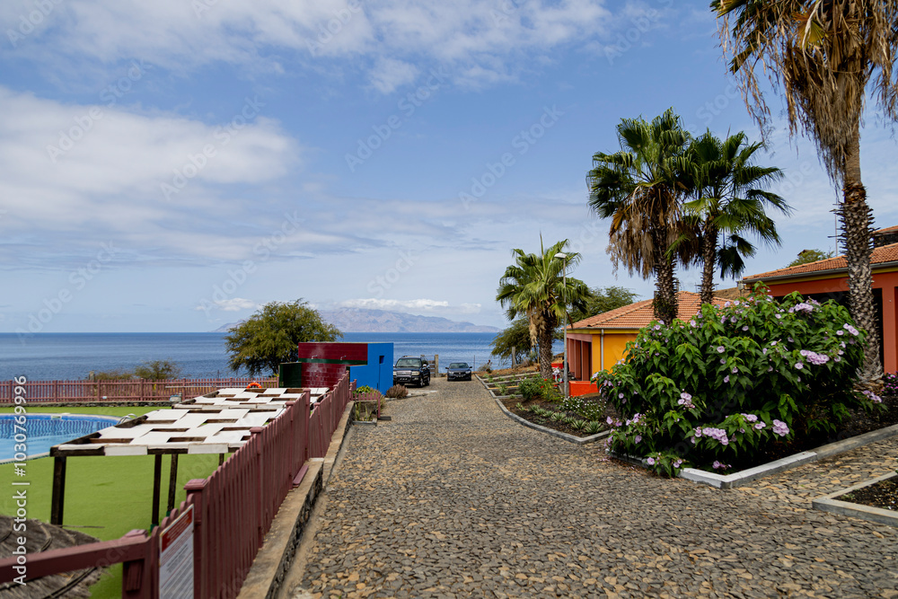 swimming pool in Fogo Villa, Volcano Island, Cabo Verde swimming pool in Fogo Villa, Volcano Island, Cabo Verde