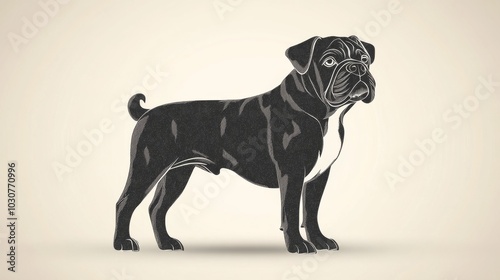 Illustration of a Boxer Dog