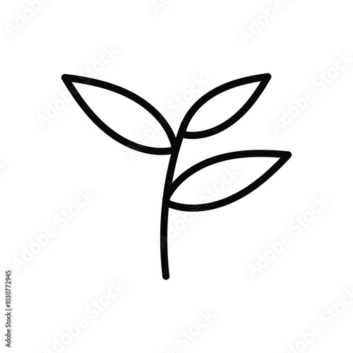 Leaf icon logo design template isolated illustration