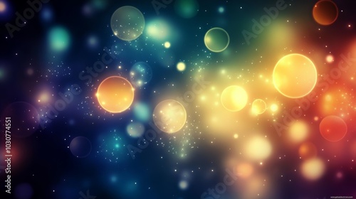 Wallpaper Mural Colorful bokeh lights background, abstract and festive design element Torontodigital.ca