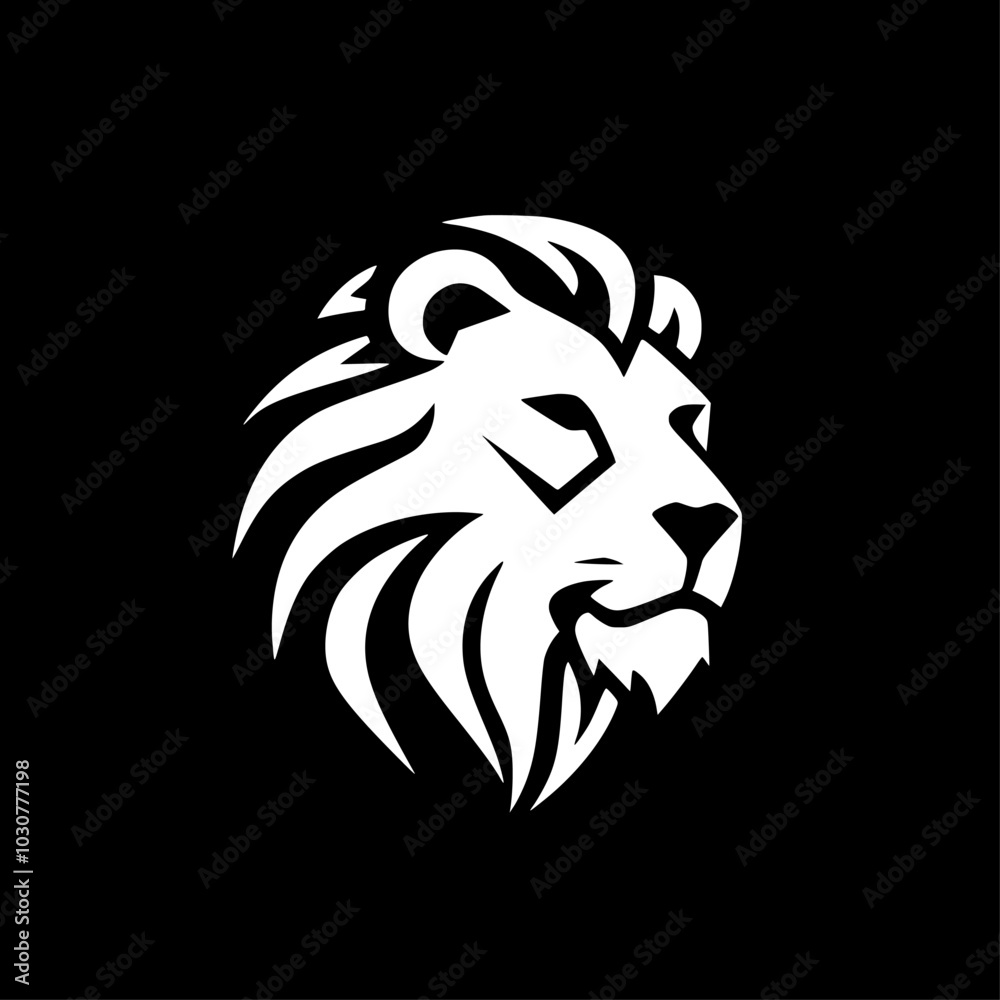 Fototapeta premium Lion - Minimalist and Flat Logo - Vector illustration