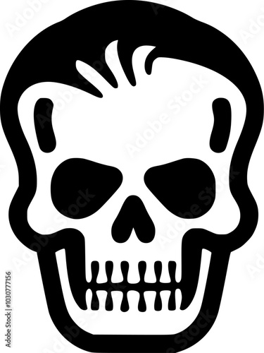 Skull | Black and White Vector illustration