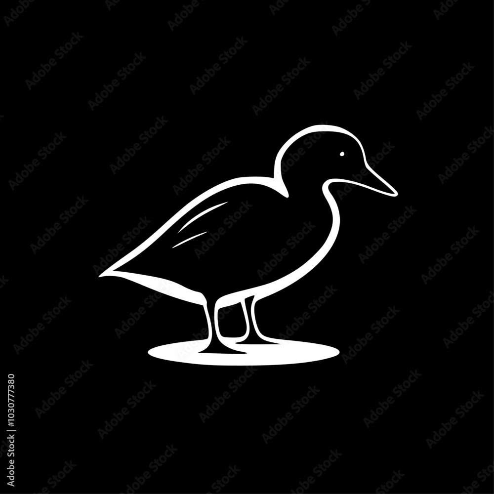 Duck - Minimalist and Flat Logo - Vector illustration Duck - Minimalist and Flat Logo - Vector illustration