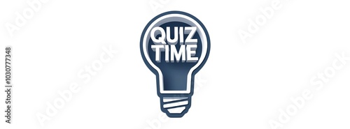QUIZ TIME creative banner,minimalistic flat vector illustration,plain background