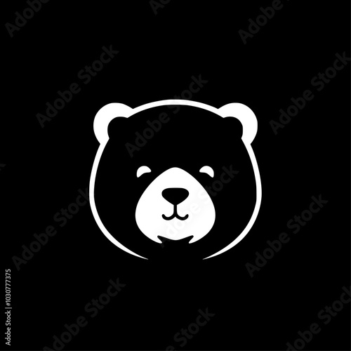 Bear - Minimalist and Flat Logo - Vector illustration