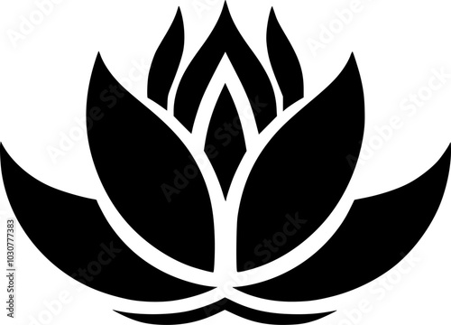 Flower - Minimalist and Flat Logo - Vector illustration