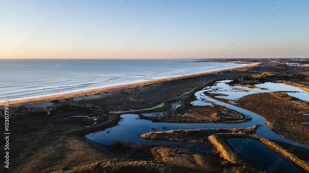 Gachere marshes in Brem sur Mer, Vendee, France