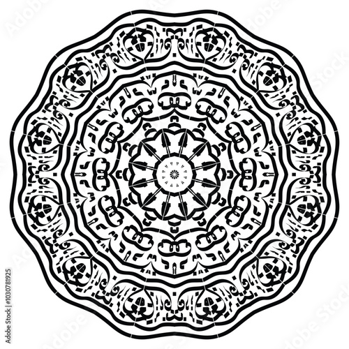 Circular pattern in the form of a mandala. Henna tatoo mandala. Mehndi style. Decorative pattern in oriental style. mandala design.