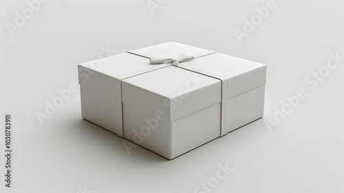 Wallpaper Mural Sleek white box 3D mockup for versatile, realistic product packaging. Isolated on a white background for a clean presentation. cardboard, package, product, shipping, packaging, storage. High Torontodigital.ca