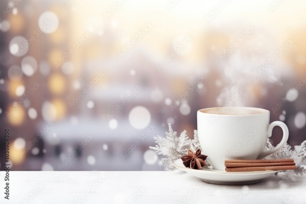 Fototapeta premium Hot coco cup, christmas themed photo.