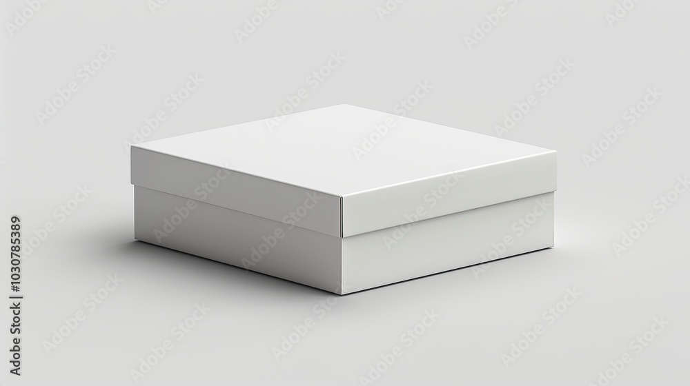 Professional white box 3D mockup for versatile product packaging. Isolated on a white background for a clean presentation. Perfect for branding and marketing. cardboard, package, product. High Professional white box 3D mockup for versatile product packaging. Isolated on a white background for a clean presentation. Perfect for branding and marketing. cardboard, package, product. High