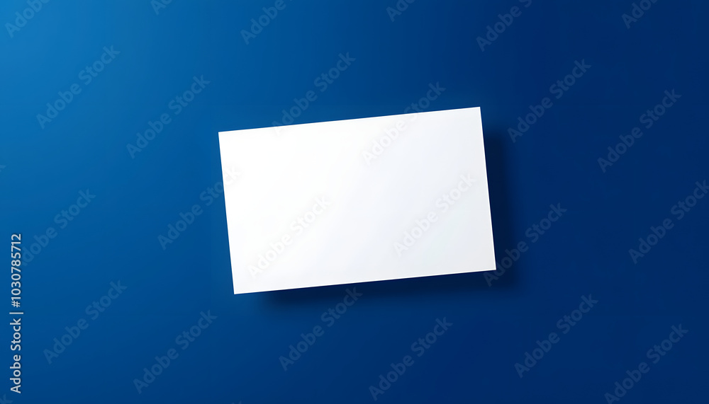 Clean minimal white business card mockup and dark blue background isolated with white highlights, png Clean minimal white business card mockup and dark blue background isolated with white highlights, png