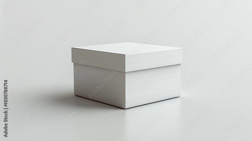 Realistic 3D mockup of a white box for versatile packaging presentations. Isolated on a white background for a clean appearance. Perfect for product branding. cardboard, package, storage. High Realistic 3D mockup of a white box for versatile packaging presentations. Isolated on a white background for a clean appearance. Perfect for product branding. cardboard, package, storage. High