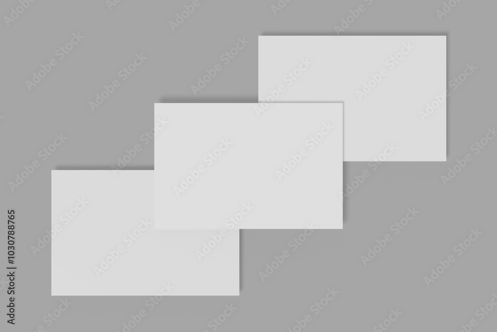 Realistic blank postcard illustration for mockup. 3D Render. Realistic blank postcard illustration for mockup. 3D Render.