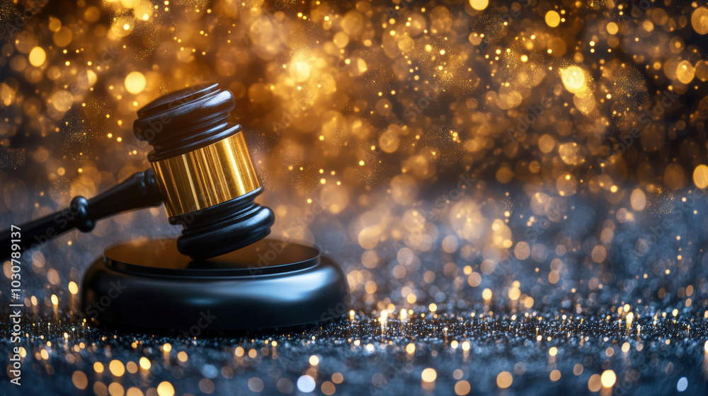 Digital Technology Holographic Judge Gavel on a Gravel Background
Digital Technology Holographic Judge Gavel on a Gravel Background