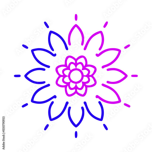 Traditional Mandala Art vector illustration in Transparent Background