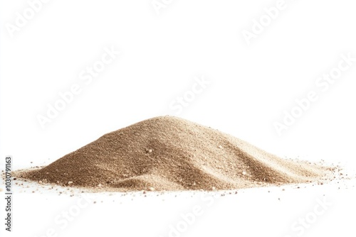 Fine sand pile isolated background photo