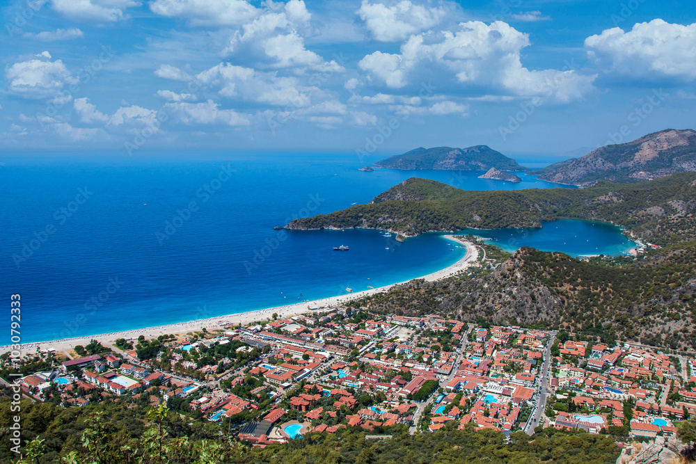 Oludeniz overview from Lycian Way in Turkey Oludeniz overview from Lycian Way in Turkey