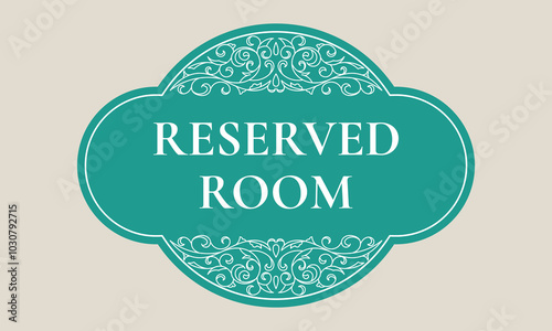 Conference room reserved sign template. - Vector.