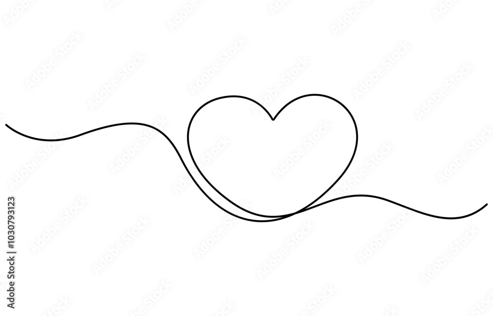 Continuous heart line drawing Fancy minimalist illustration. Symbol of love One line abstract minimalist, Heart and love sign in continuous one line drawing. Thin flourish and romantic symbol Continuous heart line drawing Fancy minimalist illustration. Symbol of love One line abstract minimalist, Heart and love sign in continuous one line drawing. Thin flourish and romantic symbol