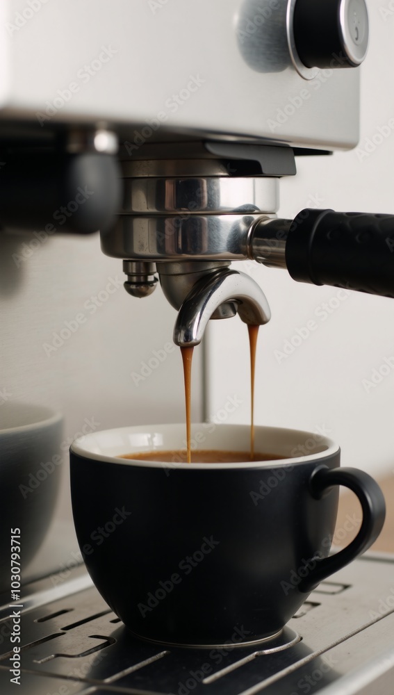 Electric espresso maker for home use to quickly make fresh cups of coffee Electric espresso maker for home use to quickly make fresh cups of coffee