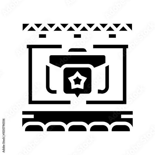 corporate events glyph icon vector. corporate events sign. isolated symbol illustration