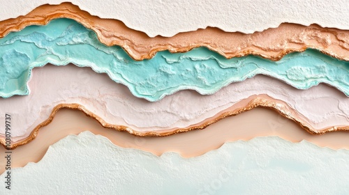 Layered Hues: Abstract Pastel Landscape 