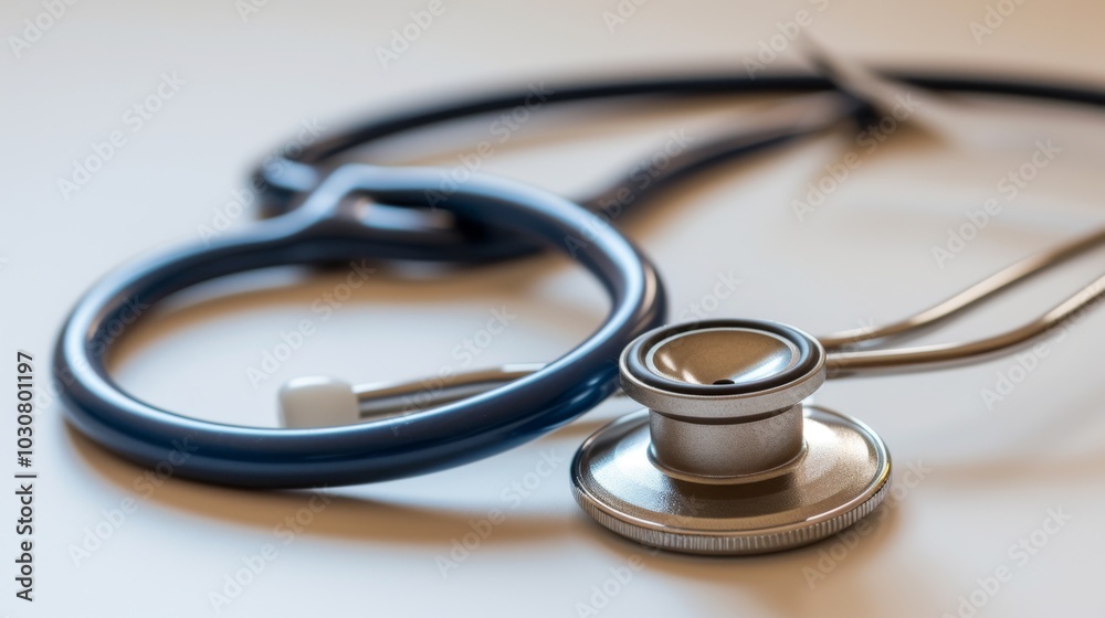 Close-up of a Stethoscope: A Symbol of Healthcare Close-up of a Stethoscope: A Symbol of Healthcare