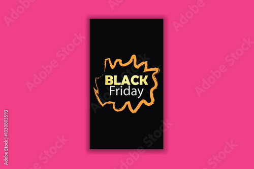 Black Friday Story social media post banner design template 