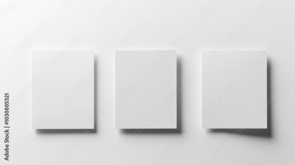 Blank White Business Cards Mockup - Minimal Design Blank White Business Cards Mockup - Minimal Design