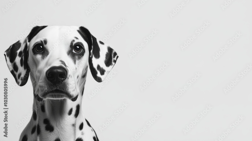 Dalmatian Dog Portrait - Black and White Photography Dalmatian Dog Portrait - Black and White Photography