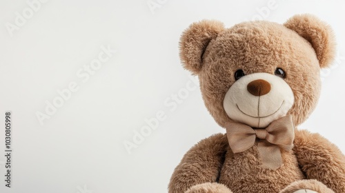 Adorable Teddy Bear with Bow Tie - Plush Toy Photography