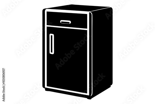 Refrigerator Silhouette Vector Design illustration