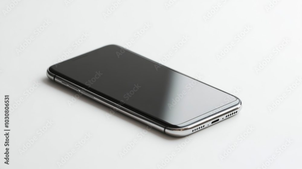 Modern Smartphone on White Background - Technology Image Modern Smartphone on White Background - Technology Image