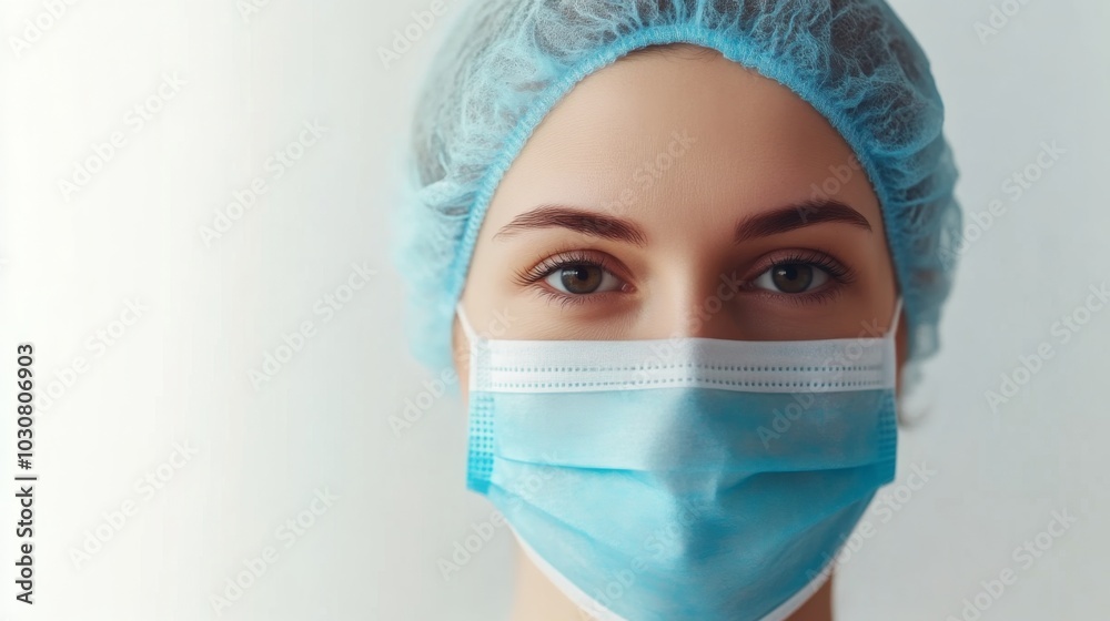 Portrait of a Medical Worker Wearing a Face Mask Portrait of a Medical Worker Wearing a Face Mask